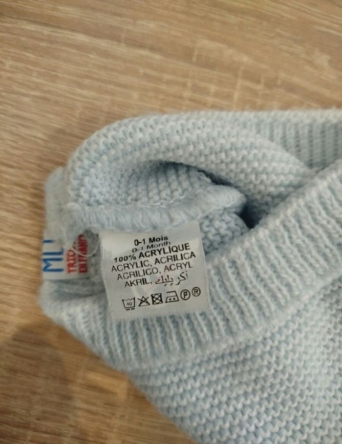 Bonnet tricoté naissance - photo numéro 2