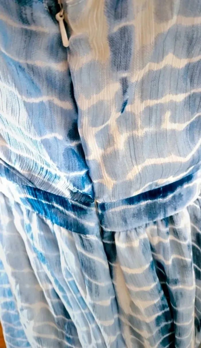Robe longue bleue tie and dye Jacqueline Riu Taille 44 Neuve - photo numéro 6