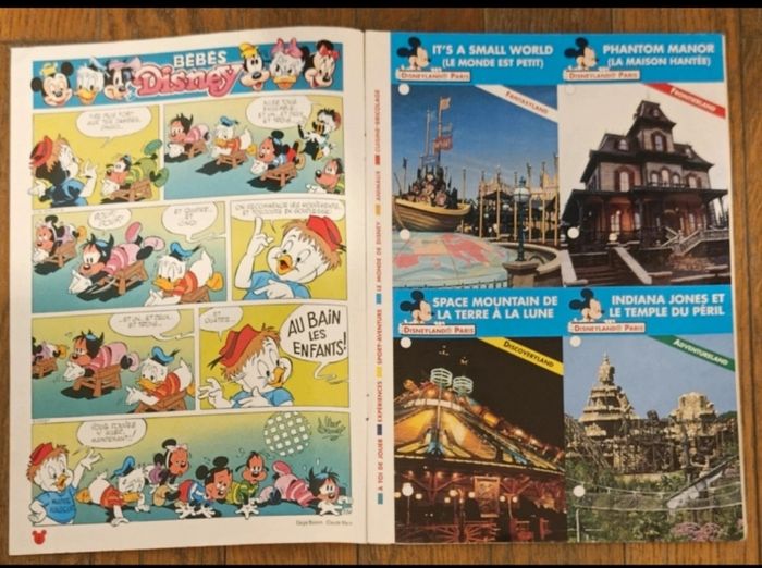 Ancien journal de mickey avec fiches Disneyland Paris N°2335 de 1997 vintage