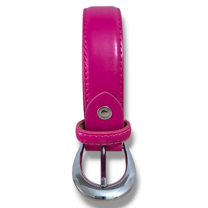 Ceinture cuir synthétique - Rose taille 115 - photo numéro 3