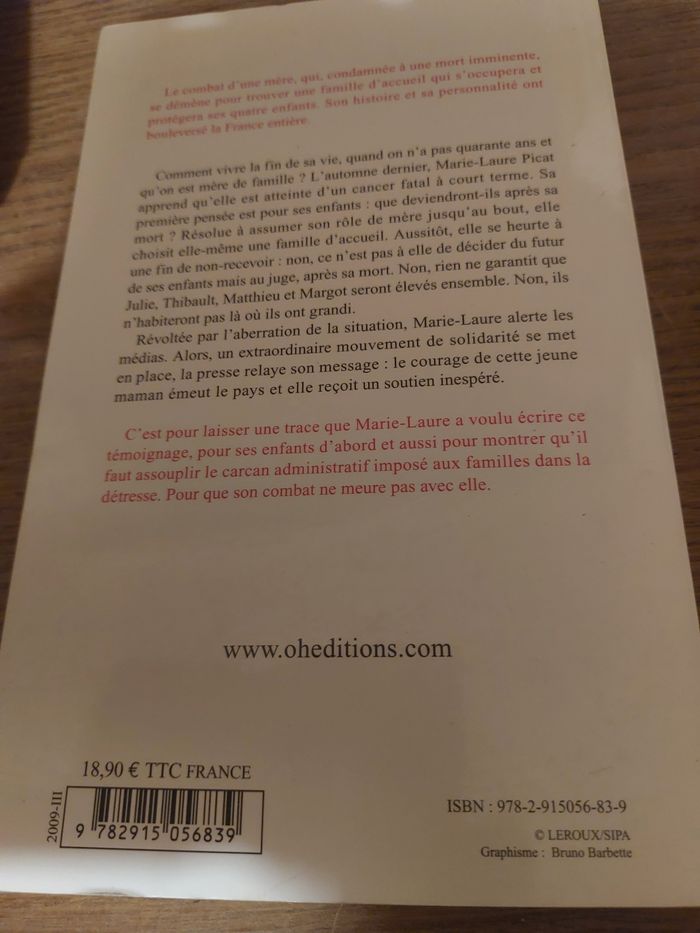 Livre de marie Laure picat le courage d'une mère - photo numéro 2