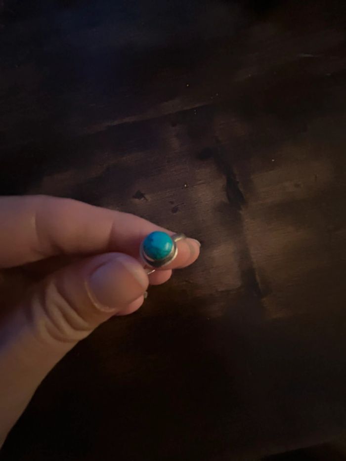 Bague argent et turkoise vintage