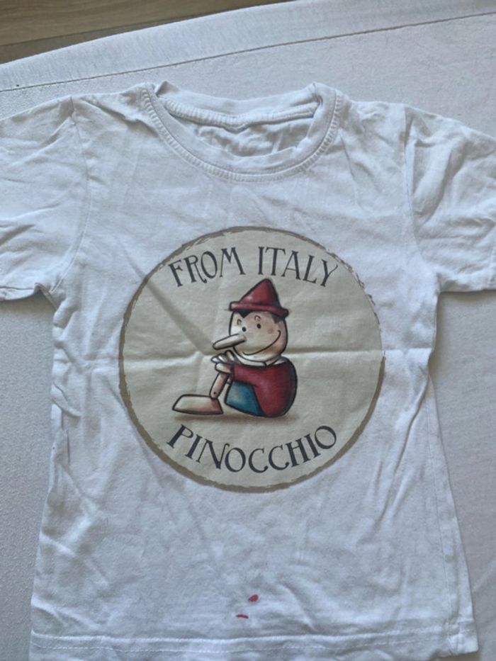 T-shirt manche courte Pinocchio taille 5 ans - photo numéro 2
