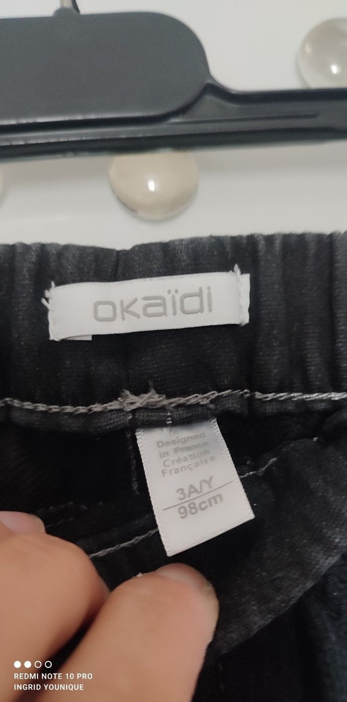 Short gris noir okaidi taille 3 ans - photo numéro 2