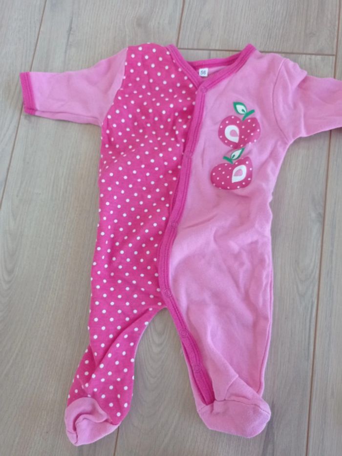 Lot de 3 pyjamas fille coton 1 mois - photo numéro 3