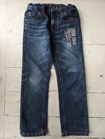 Jean bleu motif robot garçon taille 8 ans