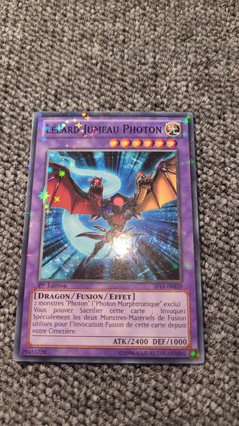 Carte Yu gi oh  - Lézard jumeau photon - 1996