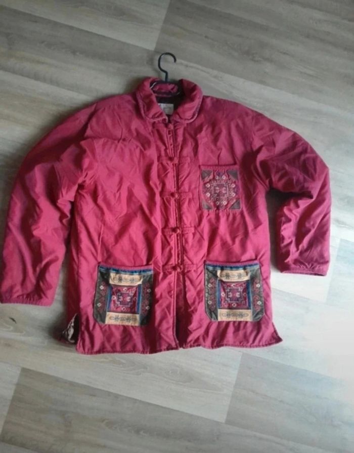 Manteau René Derhy Paris manteau vintage matelassée motif poches mi saison taille oversize 🌹