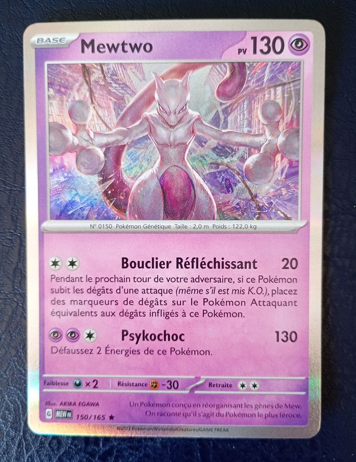Carte pokémon Mewtwo Holo  150/165  EV3.5 151 FR
