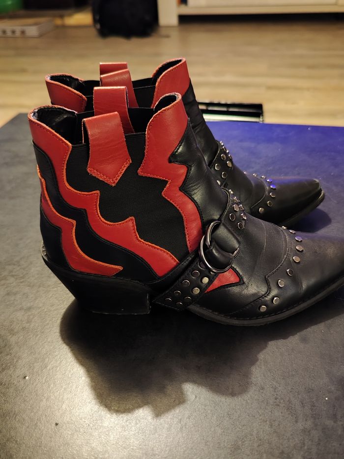 Bottines cuirs originales - photo numéro 3