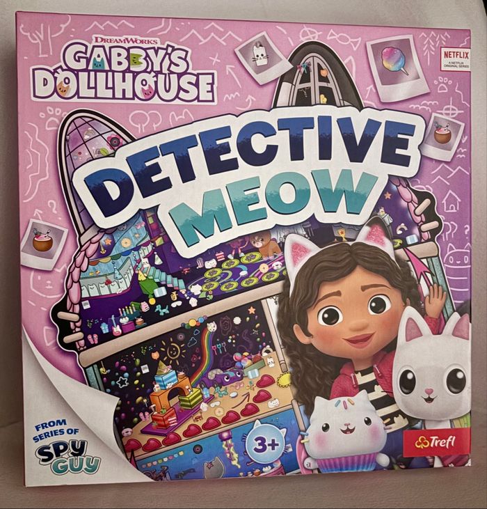 🐱🔍 Gabby’s Dollhouse – Detective Meow (Jeu de société) 🎀