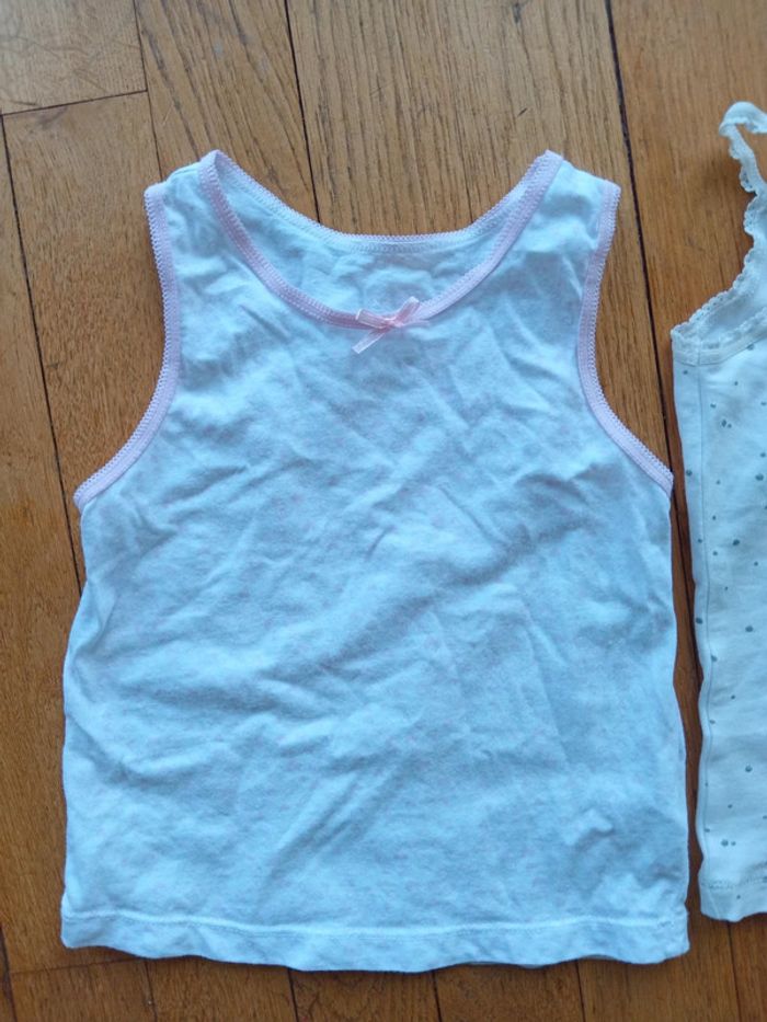 Lot 2 bodies débardeurs fille sans manches TAO 2 ans - photo numéro 2