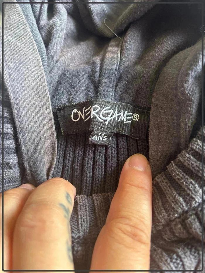 Pull à capuche taille 12ans marque overgame - photo numéro 2