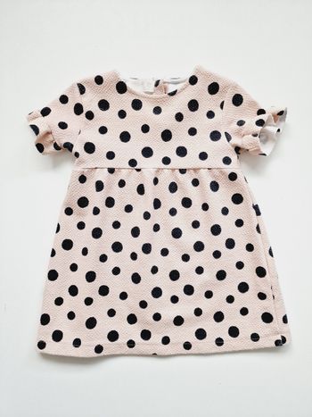 Zara - Robe manches courtes - Rose à pois noirs (2 ans)