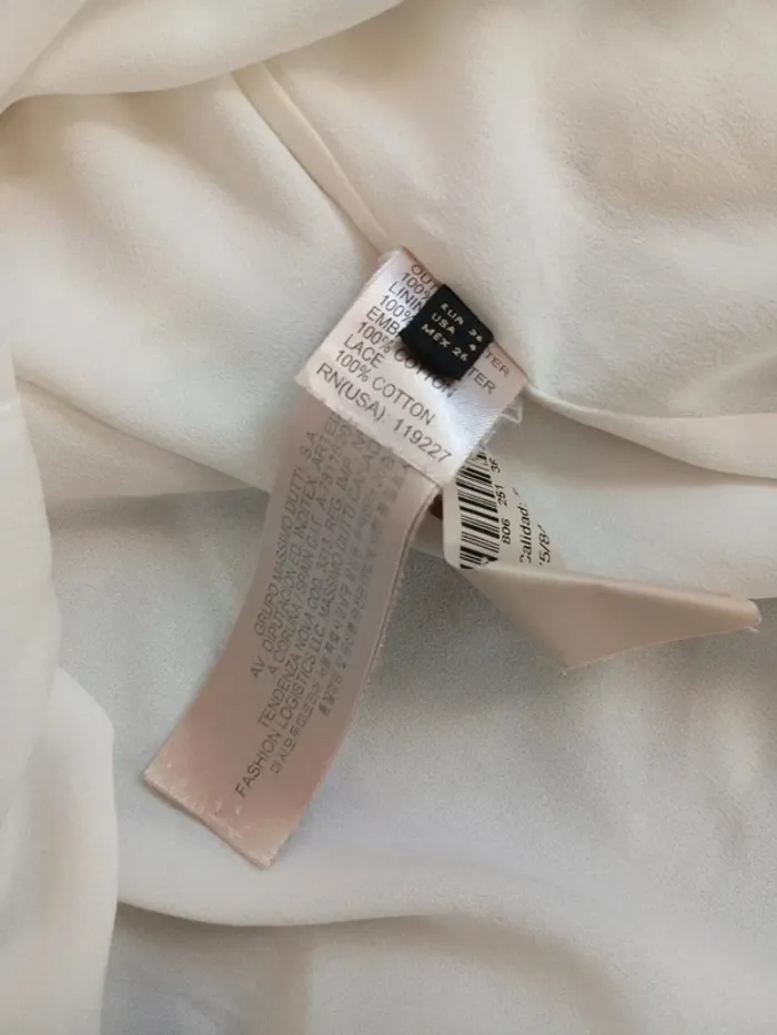 Robe blanche 36 cocktail été Massimo Dutti 86cm - photo numéro 11