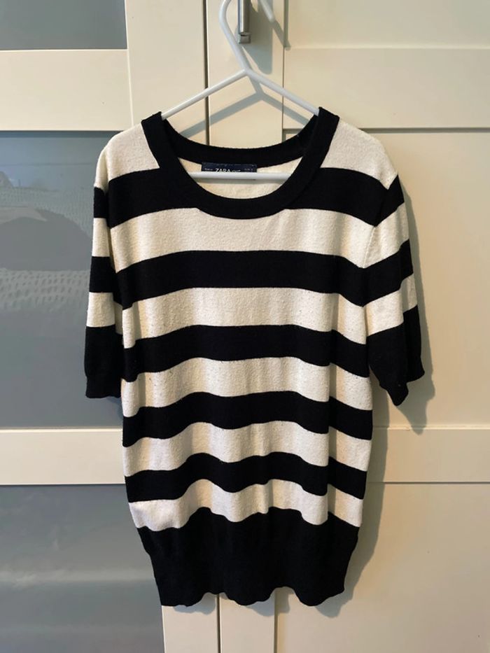 Pull rayé fin