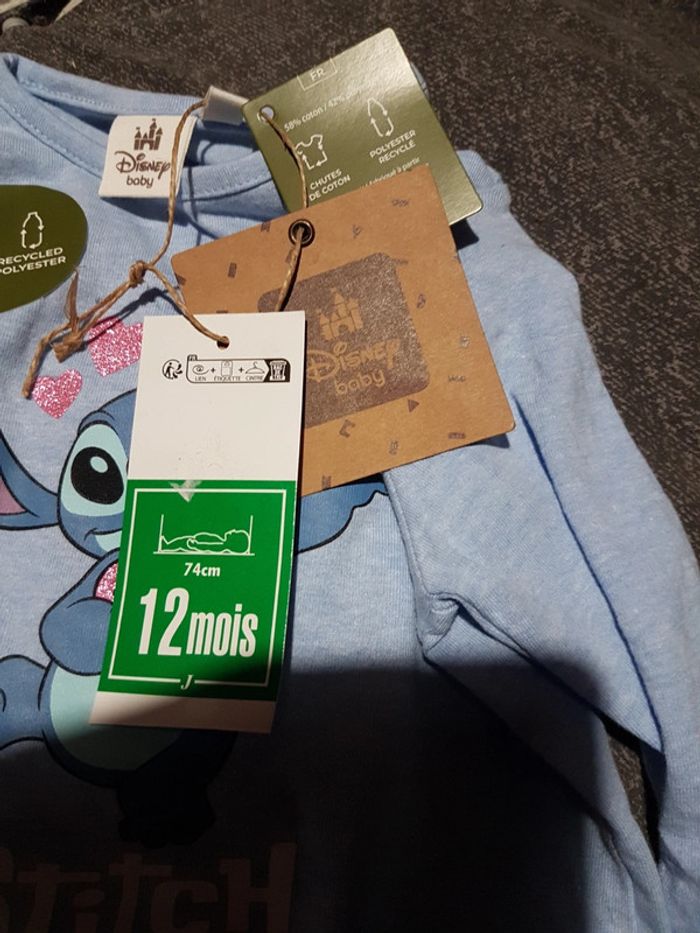 T-shirt stitch 12 mois Disney baby - photo numéro 3