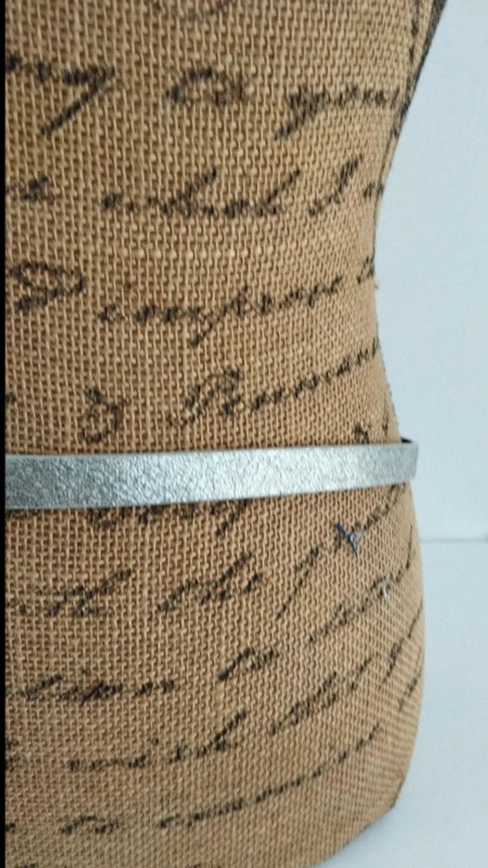 Ceinture argenté fine 90 cm - photo numéro 6