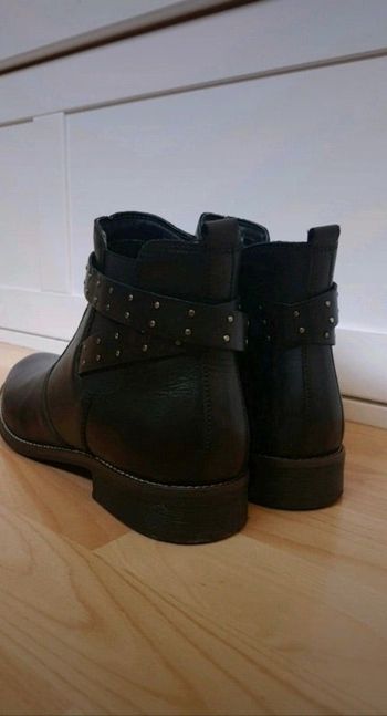 Bottines noires cuir femme