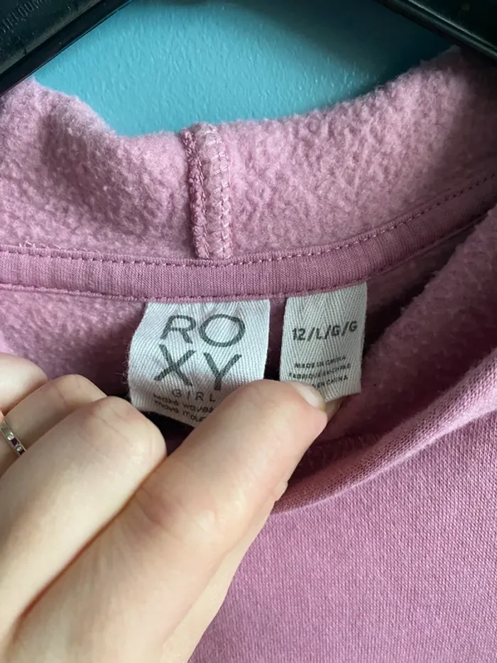 Sweat à capuche Roxy rose taille L - photo numéro 5