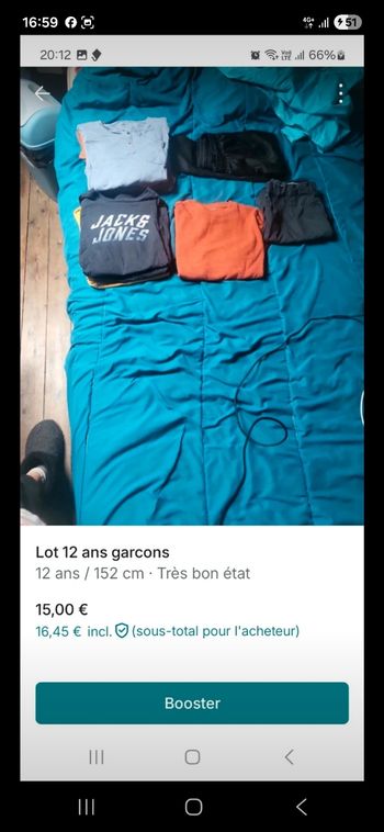 Vetement 12 ans en lot