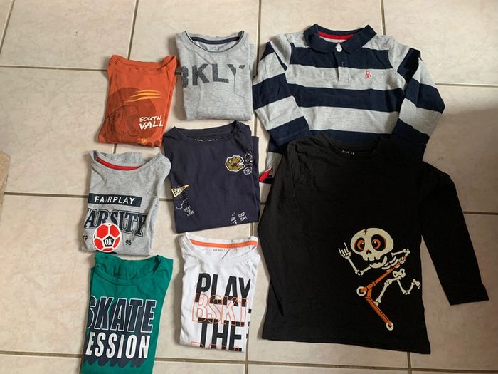 7 shirts manches longue 1 polos