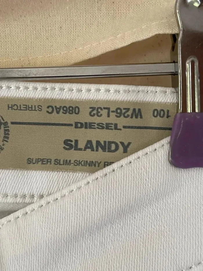 Jean blanc skinny Diesel W26-L32 - photo numéro 2