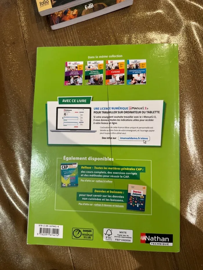 Livre CAP, sciences appliquées cuisine - photo numéro 3