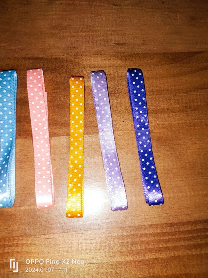 Lot de 7 rubans satin neuf - photo numéro 2