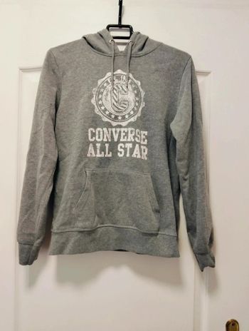 Sweat gris et blanc Converse S