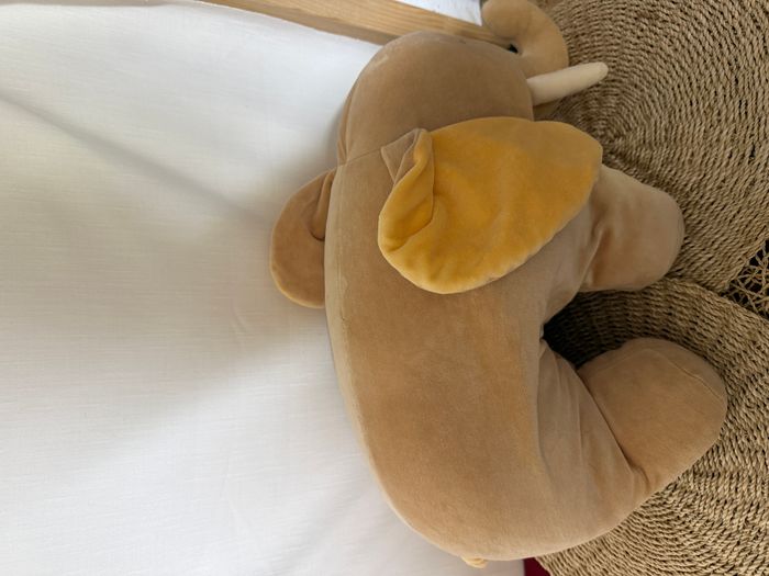 Doudou peluche musicale Elephant beige orange Les Loustics Moulin Roty - photo numéro 5