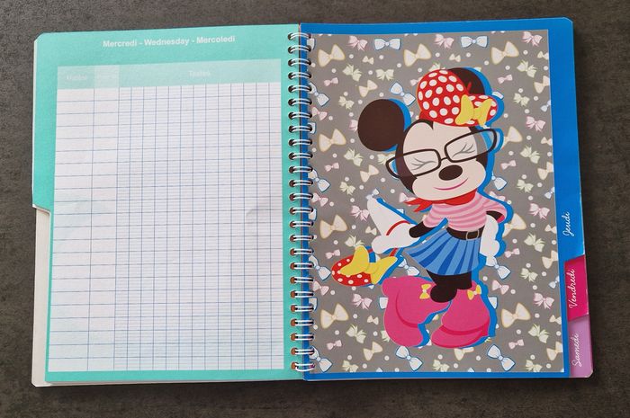Cahier de textes Minnie - NEUF - photo numéro 3