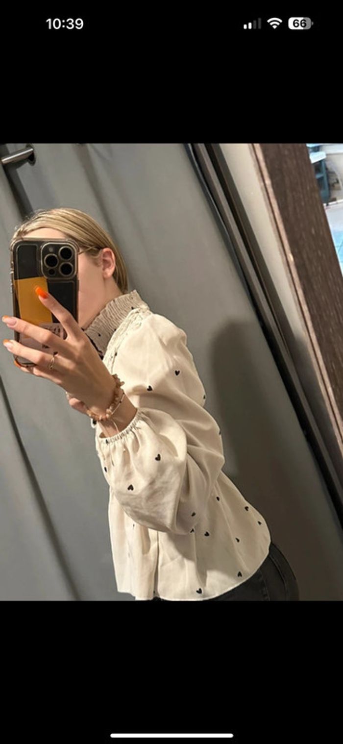 Blouse manche longue Shein cœur S - photo numéro 4