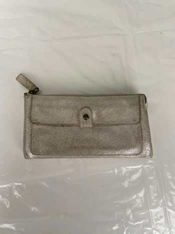 Portefeuille / Pochette Lollipops Atelier - Cuir Irisé Champagne / Argent