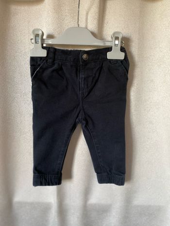 Pantalon jeggpant coton bleu marine 6/9 mois Primark