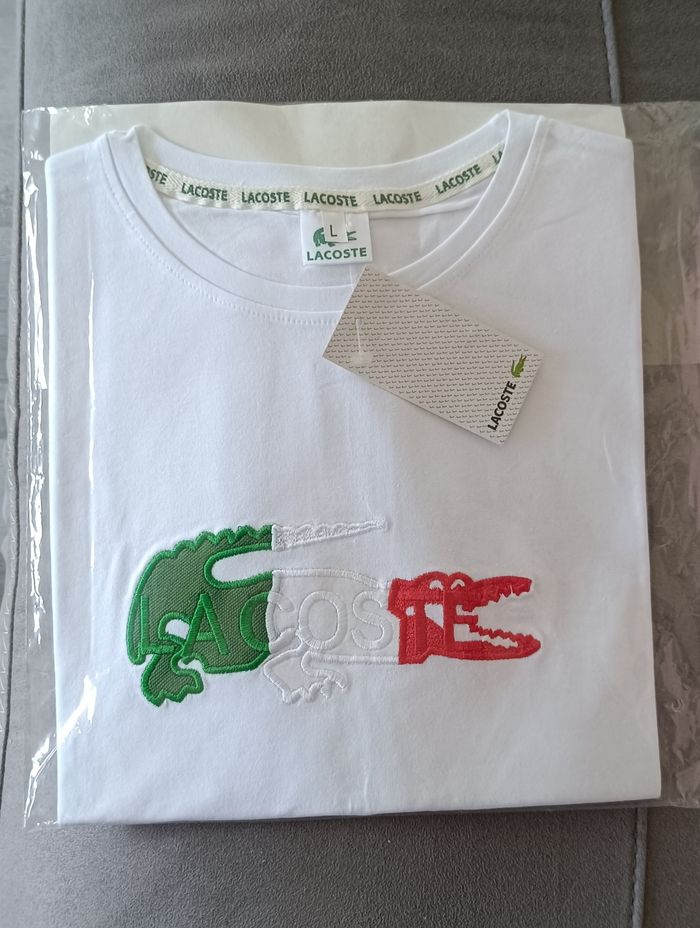 Tee shirt blanc Lacoste