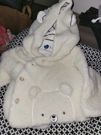Veste blanc cassé teddy