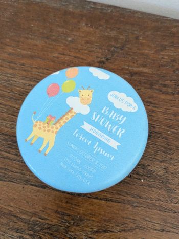 Miroir de poche baby shower