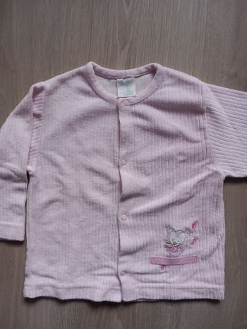 Veste rose douce 6M