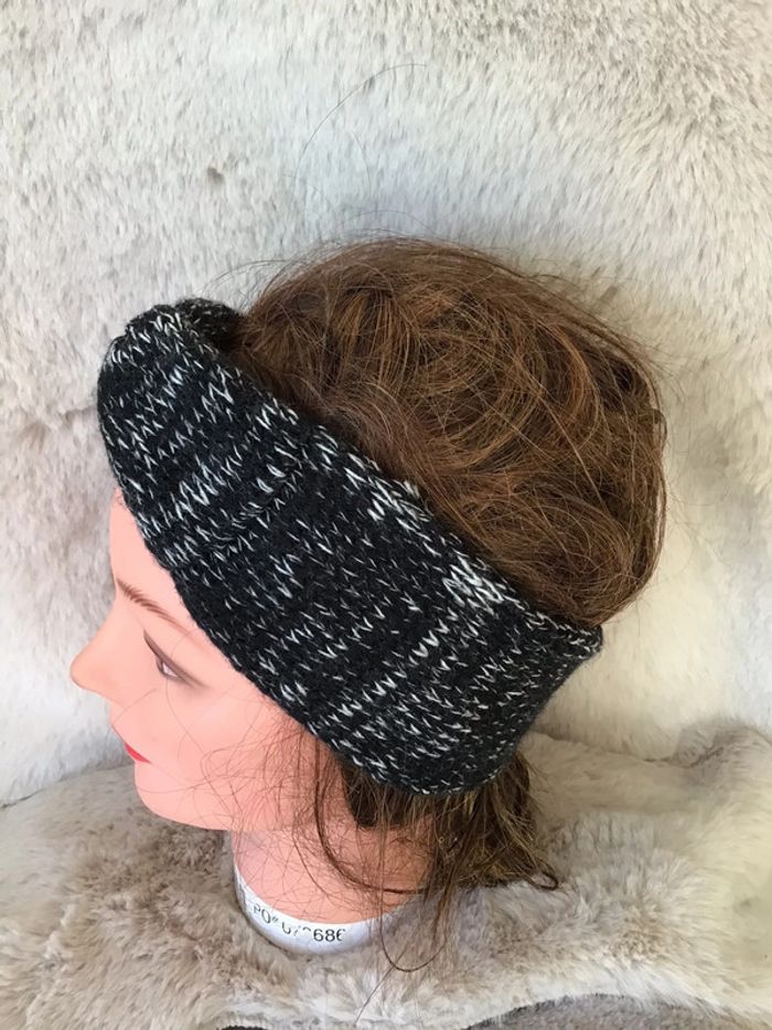 Bandeaux tête couleur noir et gris taille S (0124) - photo numéro 3