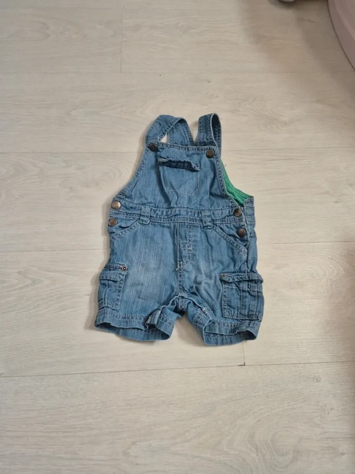 Salopette short garçon