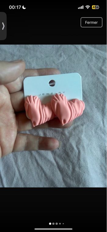 Boucles d’oreilles 🩷 NEUVES pour femme forme de cœur couleur rose