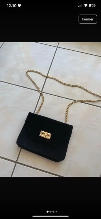 Sac à main effet velours