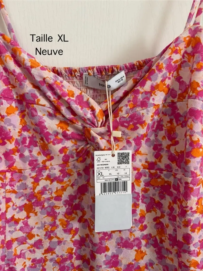 Robe à fleurs rose Mango - photo numéro 3