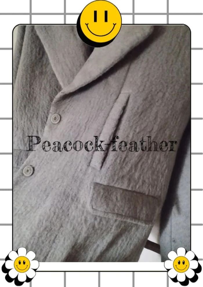 Manteau gris laine bouillie TU - photo numéro 7