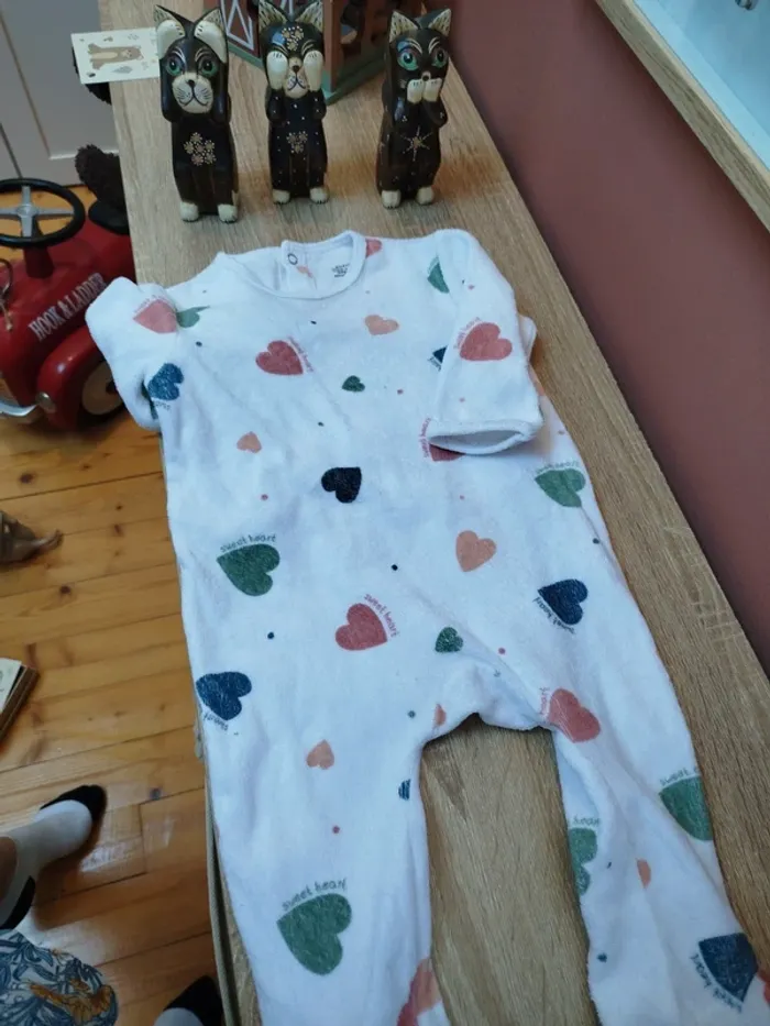 Pyjama velours à coeurs - photo numéro 3