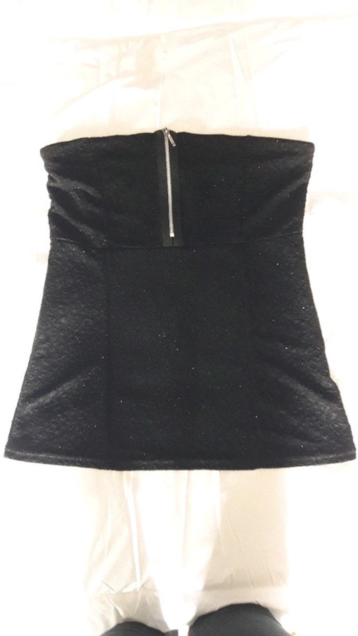 Bustier noir effet paillettes taille M