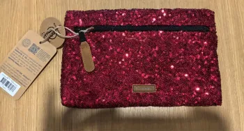 Pochette cabaia à sequin rouge
