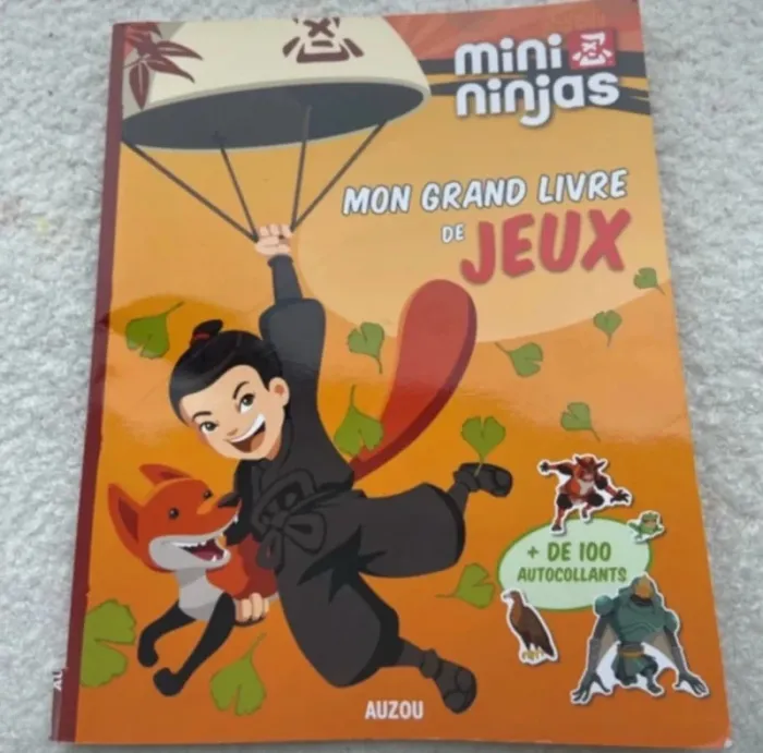 livre mini ninja mon grand livres de jeux / activités thème ninja