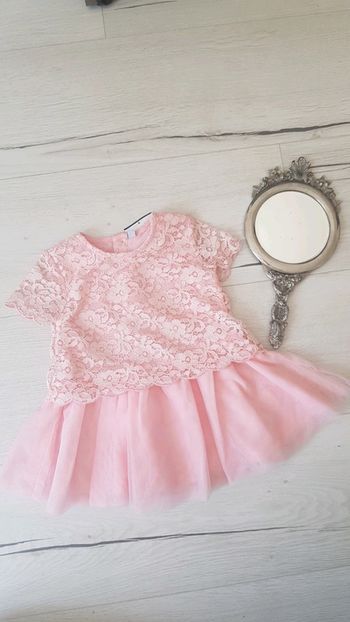 Robe de cérémonie fille 6mois neuve